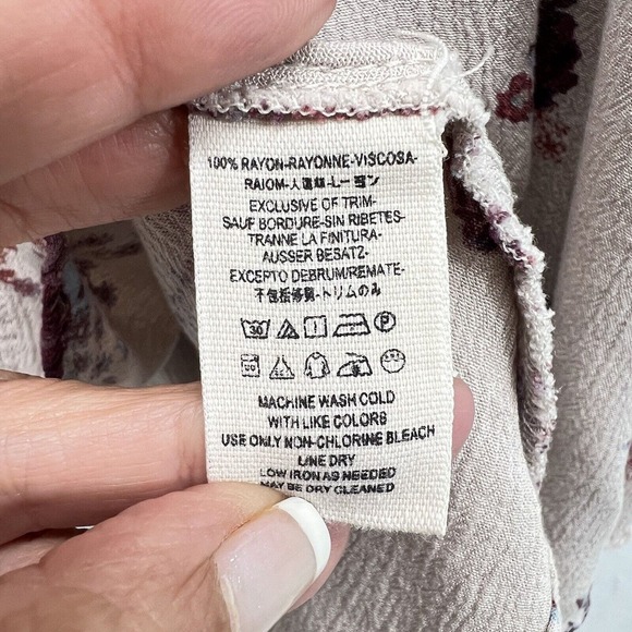 Free People Tree Swing Mini Dress Tunic S Boho Floral Lightweight Sleeveless - Picture 8 of 13